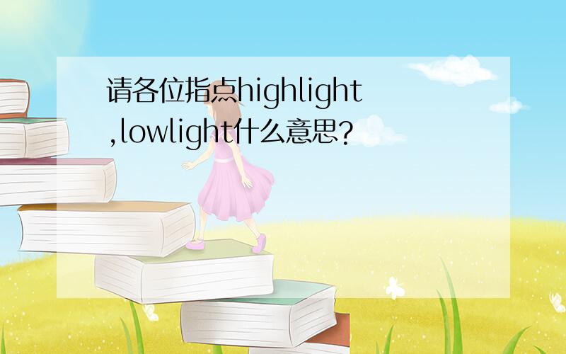 请各位指点highlight,lowlight什么意思?