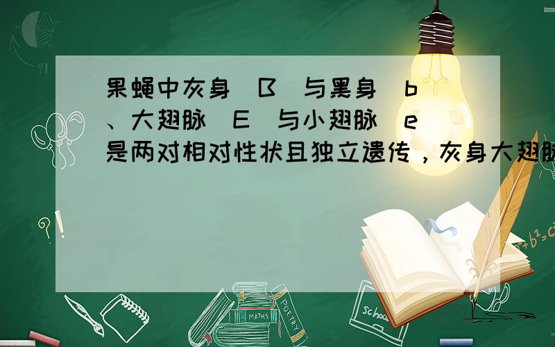 果蝇中灰身（B）与黑身（b）、大翅脉（E）与小翅脉（e）是两对相对性状且独立遗传，灰身大翅脉的雌蝇与灰身小翅脉的雄蝇杂交