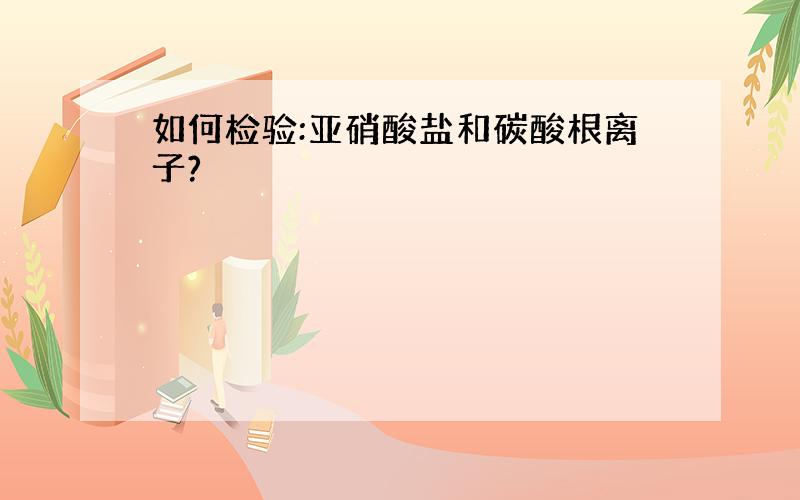 如何检验:亚硝酸盐和碳酸根离子?