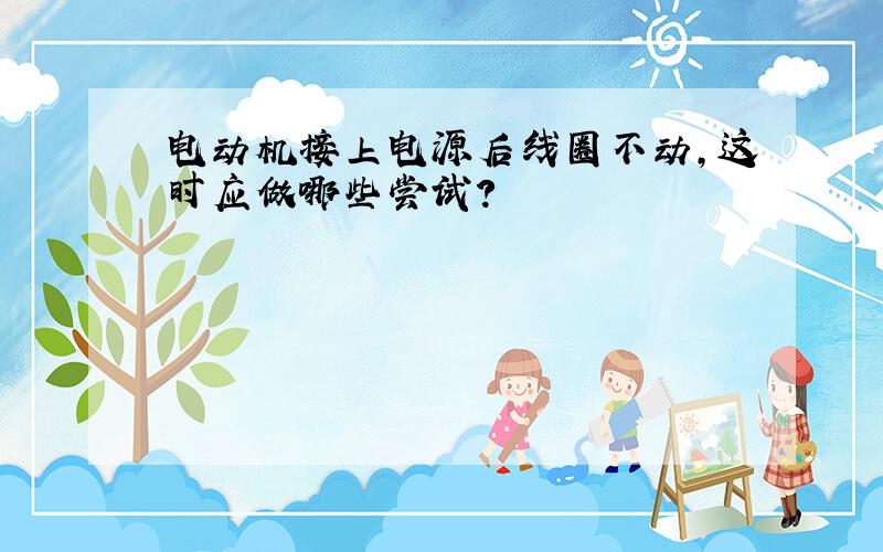 电动机接上电源后线圈不动,这时应做哪些尝试?