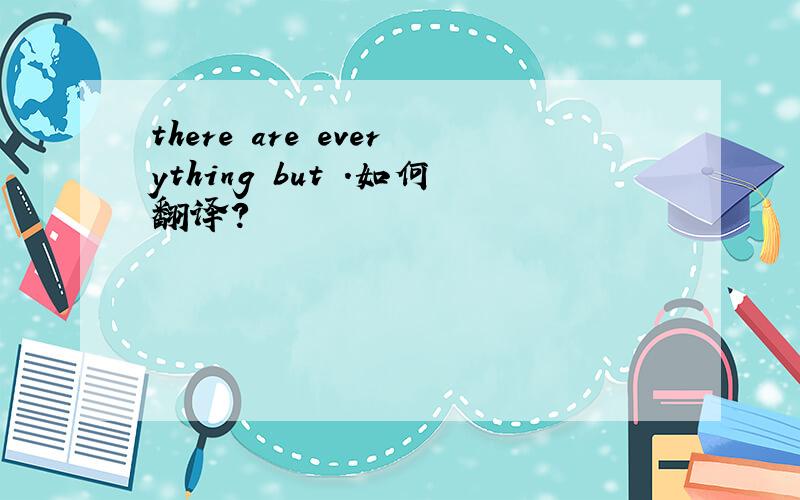 there are everything but .如何翻译?