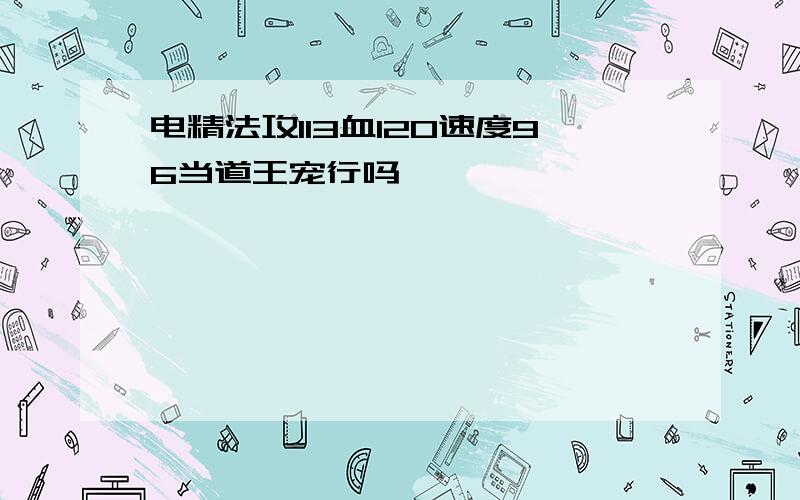 电精法攻113血120速度96当道王宠行吗