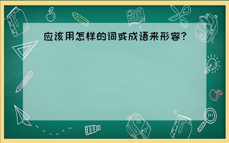 应该用怎样的词或成语来形容?