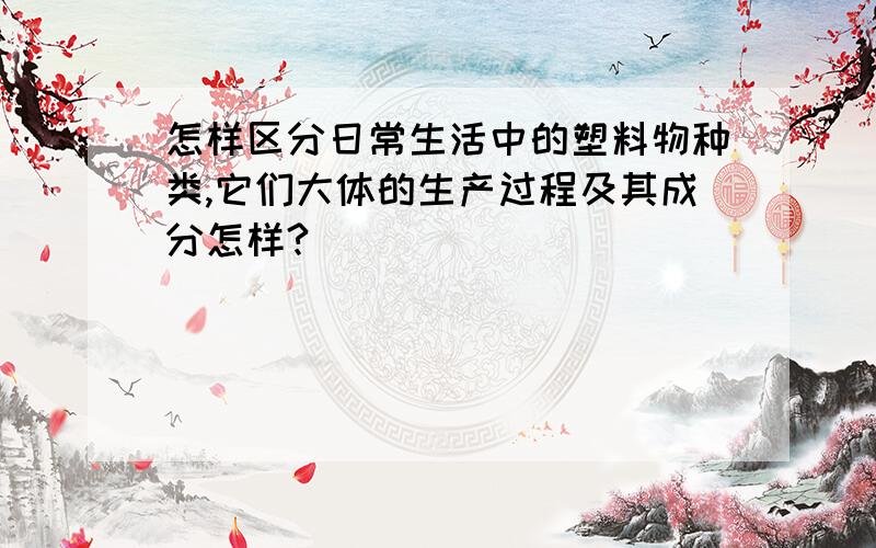 怎样区分日常生活中的塑料物种类,它们大体的生产过程及其成分怎样?