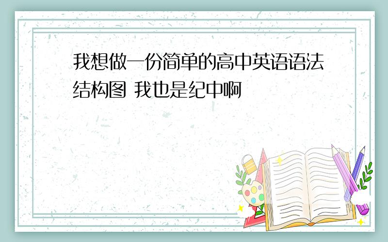 我想做一份简单的高中英语语法结构图 我也是纪中啊