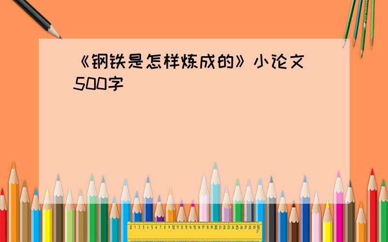 《钢铁是怎样炼成的》小论文 500字