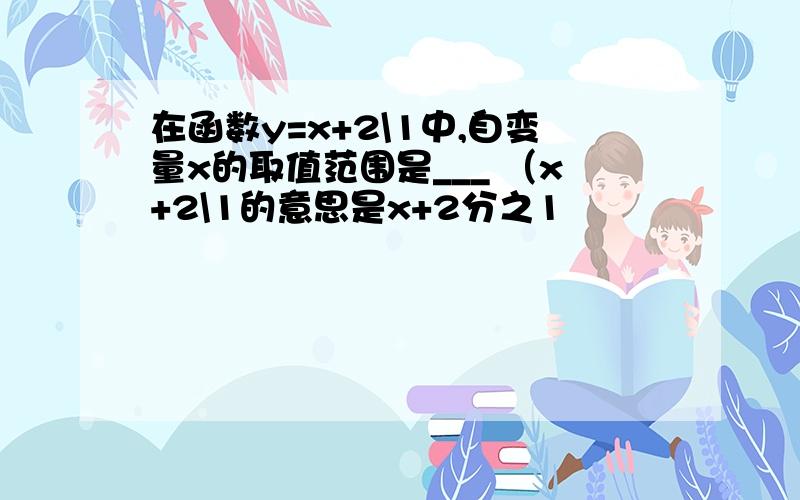 在函数y=x+2\1中,自变量x的取值范围是___ （x+2\1的意思是x+2分之1