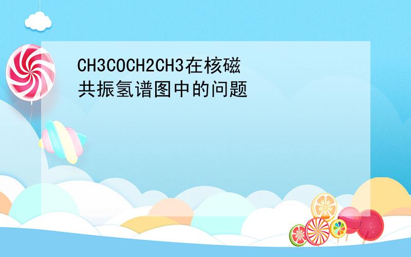 CH3COCH2CH3在核磁共振氢谱图中的问题