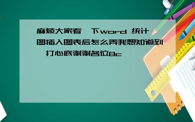 麻烦大家看一下word 统计图插入图表后怎么弄我想知道到,打心底谢谢各位8c