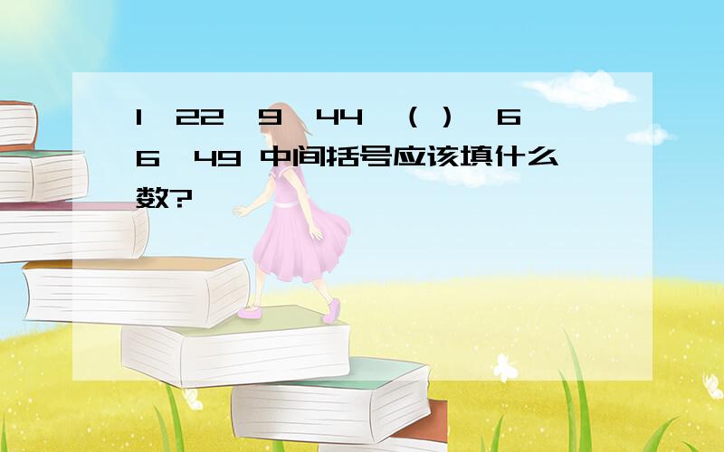 1,22,9,44,（）,66,49 中间括号应该填什么数?