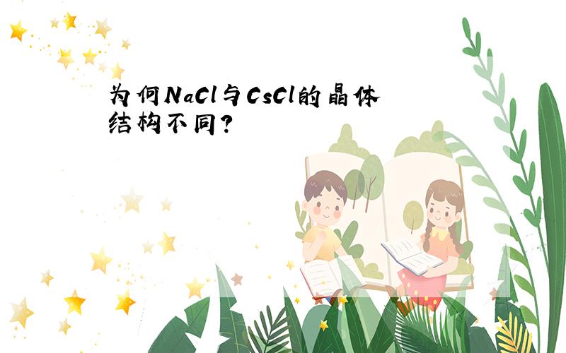 为何NaCl与CsCl的晶体结构不同?