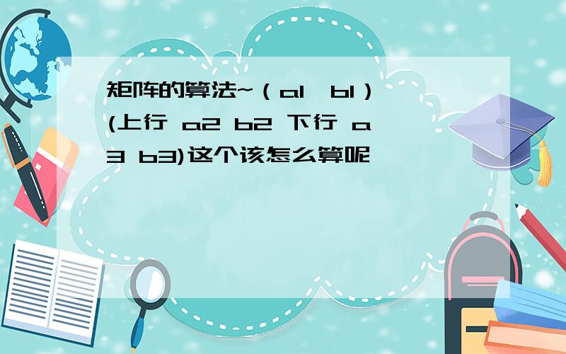 矩阵的算法~（a1,b1）*(上行 a2 b2 下行 a3 b3)这个该怎么算呢