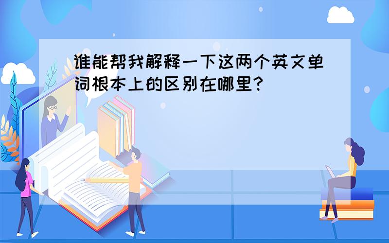 谁能帮我解释一下这两个英文单词根本上的区别在哪里?