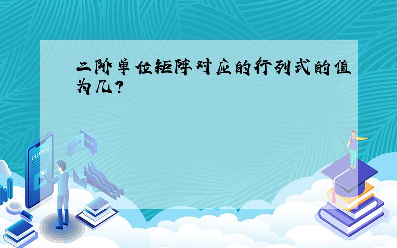 二阶单位矩阵对应的行列式的值为几?