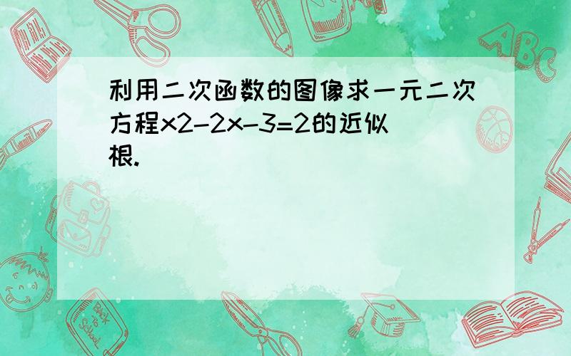 利用二次函数的图像求一元二次方程x2-2x-3=2的近似根.