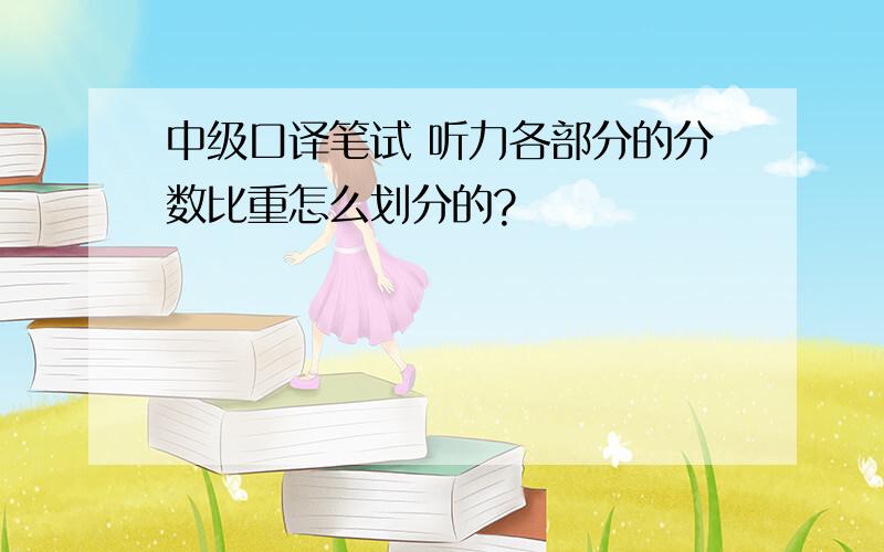 中级口译笔试 听力各部分的分数比重怎么划分的?