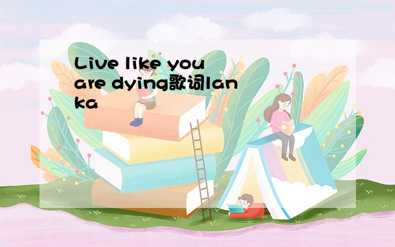 Live like you are dying歌词lanka