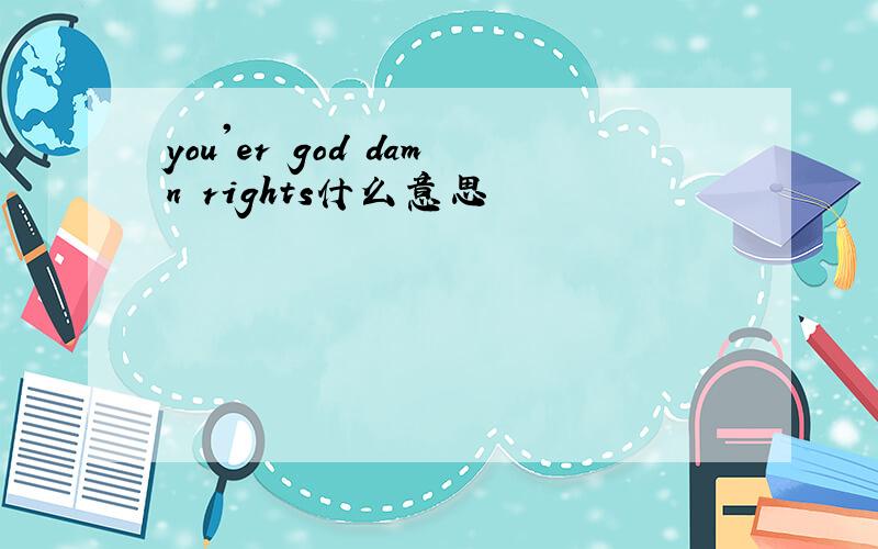 you'er god damn rights什么意思