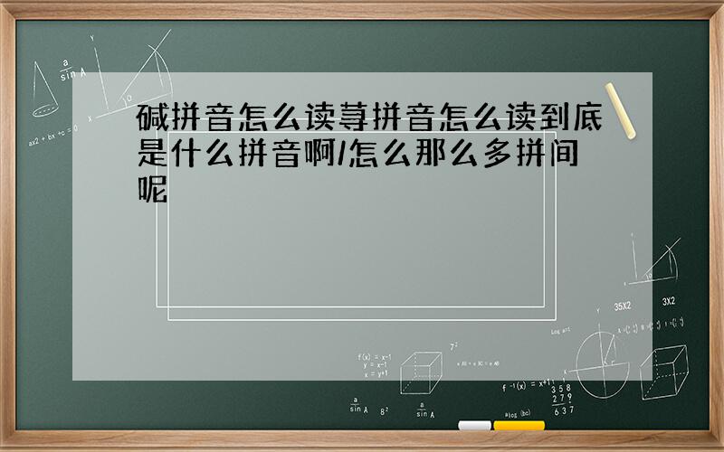 碱拼音怎么读荨拼音怎么读到底是什么拼音啊/怎么那么多拼间呢