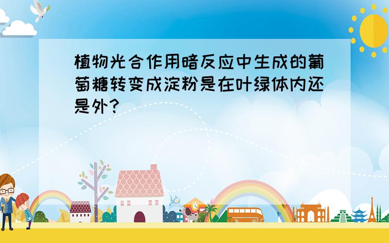 植物光合作用暗反应中生成的葡萄糖转变成淀粉是在叶绿体内还是外?