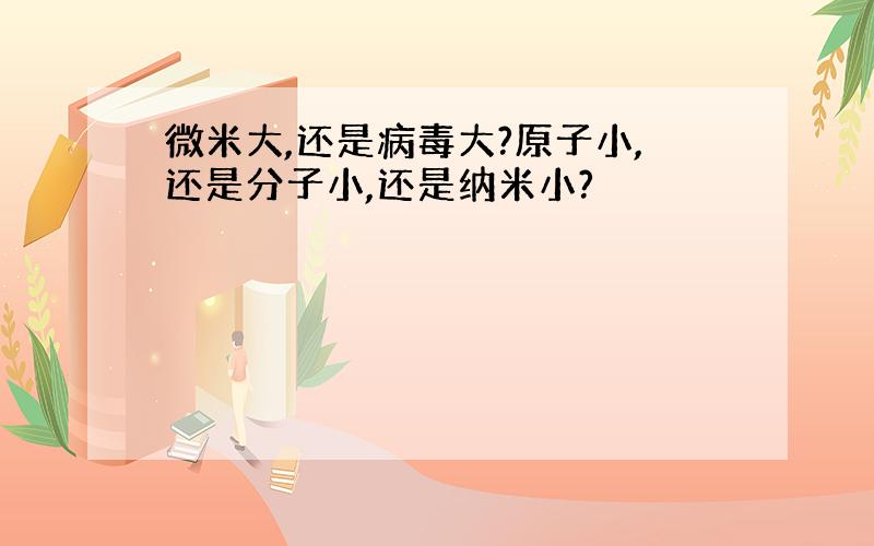 微米大,还是病毒大?原子小,还是分子小,还是纳米小?