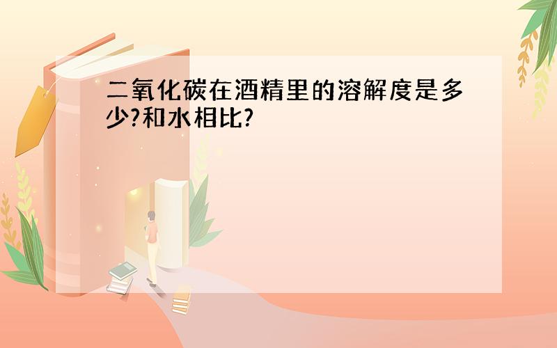 二氧化碳在酒精里的溶解度是多少?和水相比?