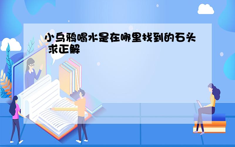 小乌鸦喝水是在哪里找到的石头 求正解