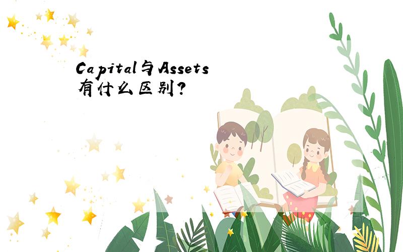 Capital与Assets有什么区别?