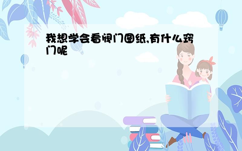 我想学会看阀门图纸,有什么窍门呢