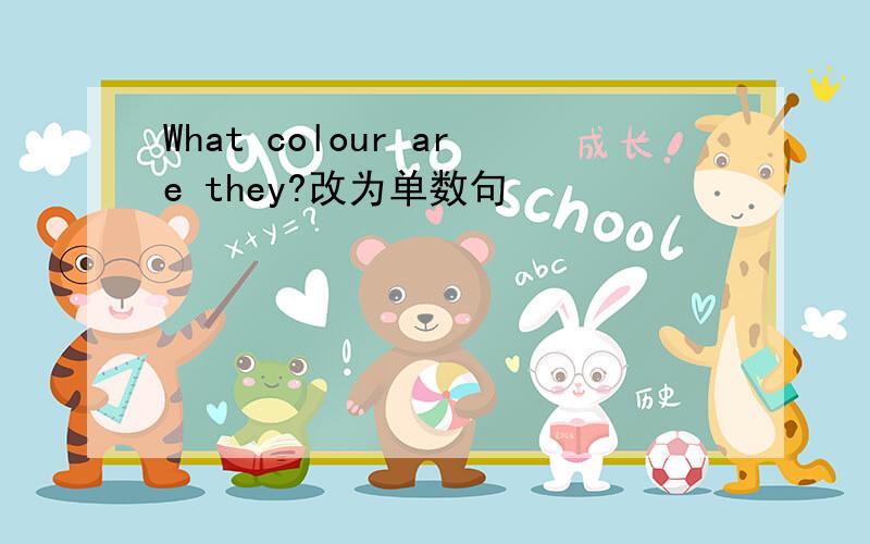 What colour are they?改为单数句