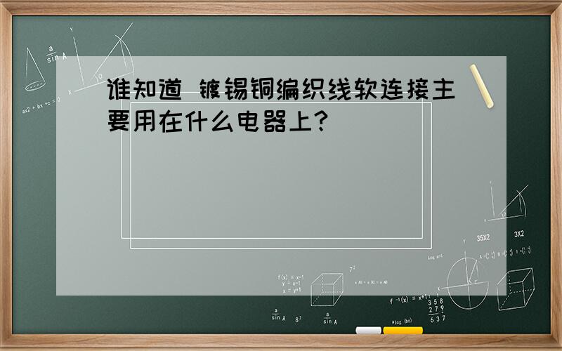 谁知道 镀锡铜编织线软连接主要用在什么电器上?