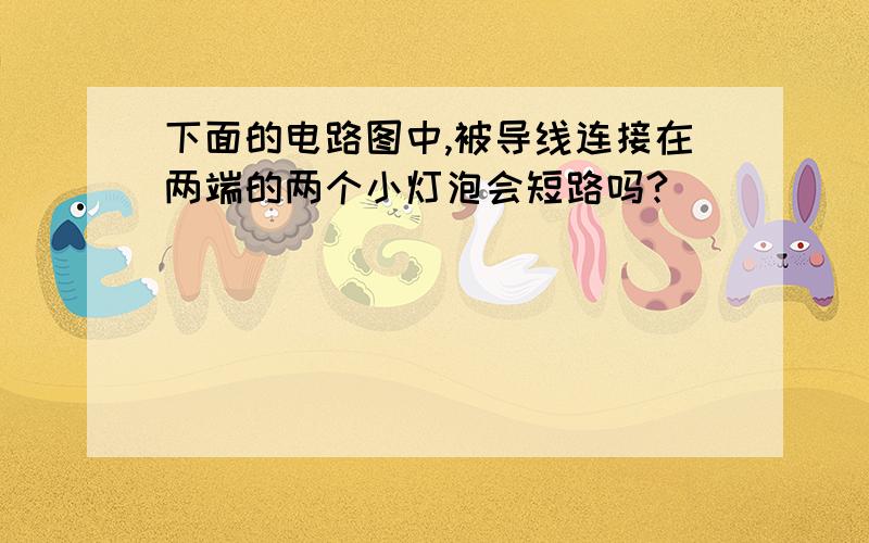 下面的电路图中,被导线连接在两端的两个小灯泡会短路吗?