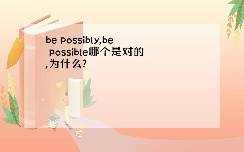 be possibly,be possible哪个是对的,为什么?