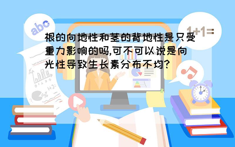 根的向地性和茎的背地性是只受重力影响的吗,可不可以说是向光性导致生长素分布不均?