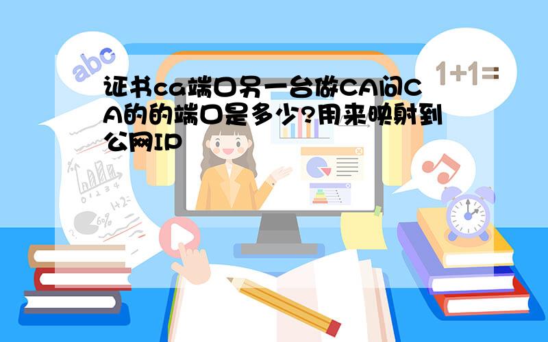 证书ca端口另一台做CA问CA的的端口是多少?用来映射到公网IP