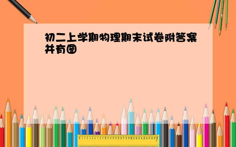 初二上学期物理期末试卷附答案并有图