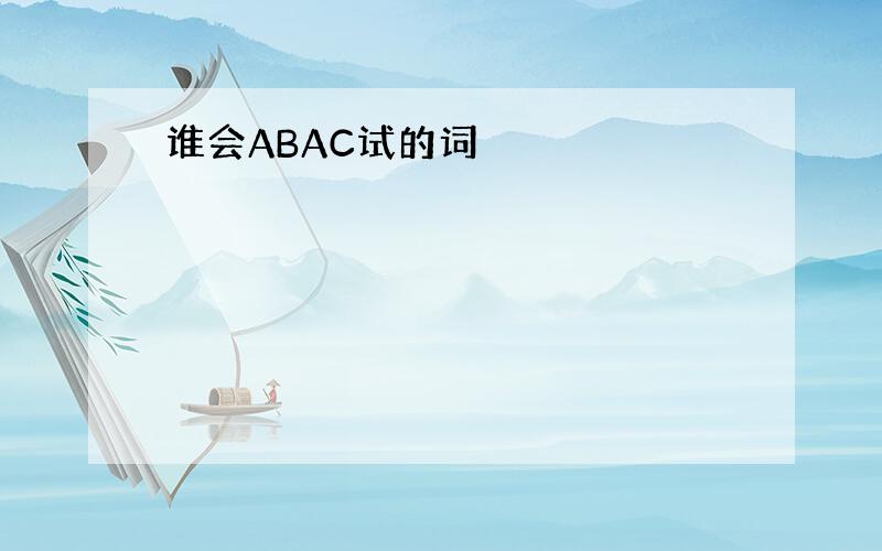 谁会ABAC试的词