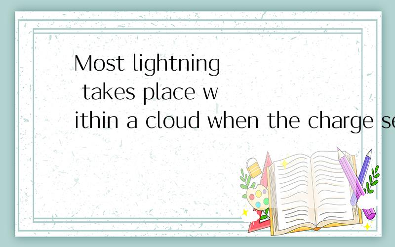 Most lightning takes place within a cloud when the charge se