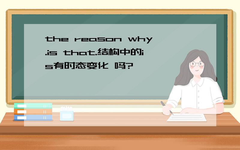 the reason why.is that.结构中的is有时态变化 吗?