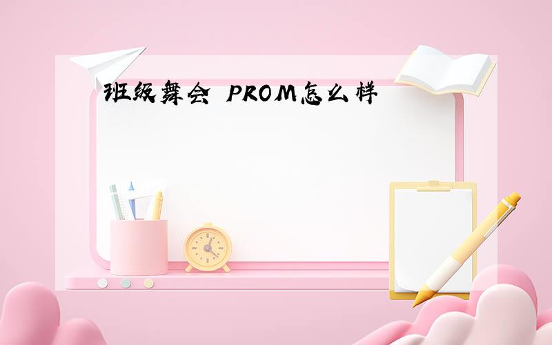 班级舞会 PROM怎么样