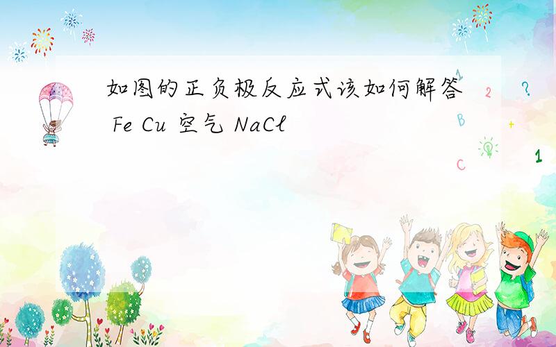 如图的正负极反应式该如何解答 Fe Cu 空气 NaCl