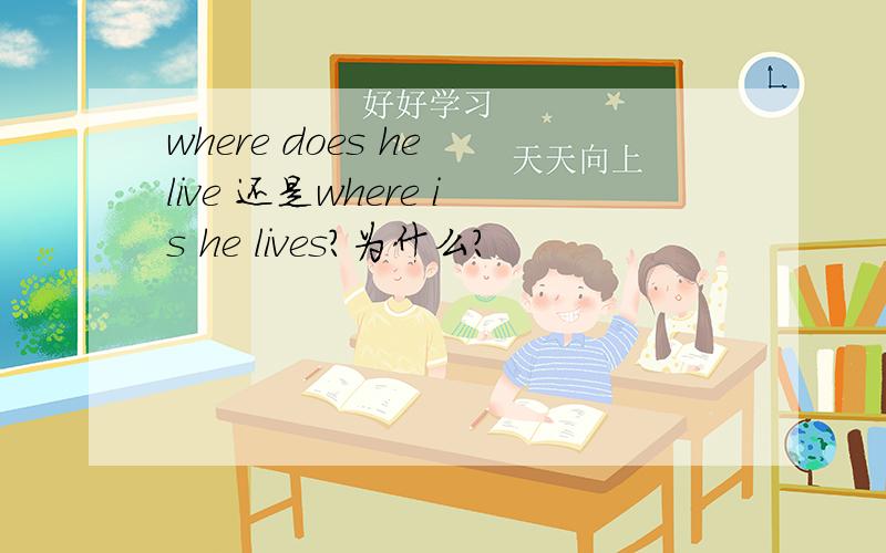 where does he live 还是where is he lives?为什么?