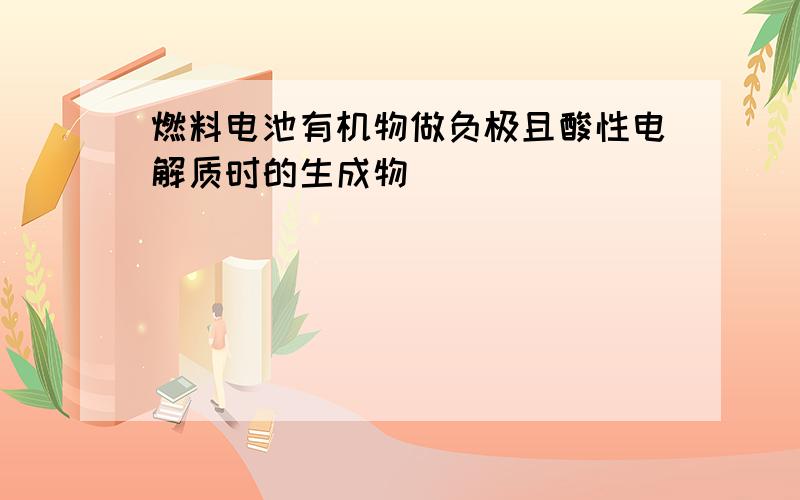 燃料电池有机物做负极且酸性电解质时的生成物