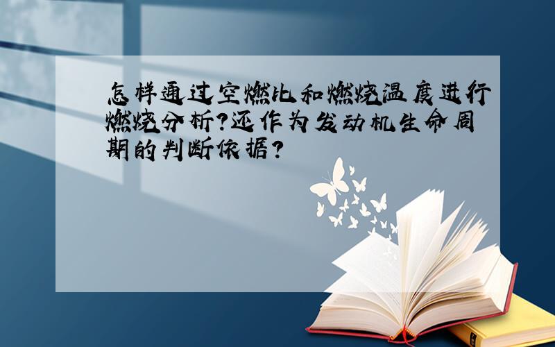 怎样通过空燃比和燃烧温度进行燃烧分析?还作为发动机生命周期的判断依据?