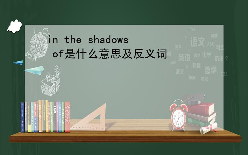 in the shadows of是什么意思及反义词