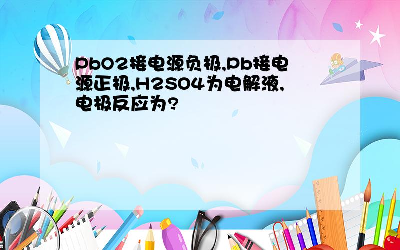 PbO2接电源负极,Pb接电源正极,H2SO4为电解液,电极反应为?