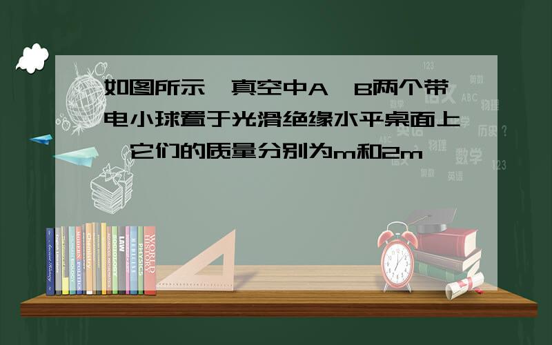 如图所示,真空中A,B两个带电小球置于光滑绝缘水平桌面上,它们的质量分别为m和2m,