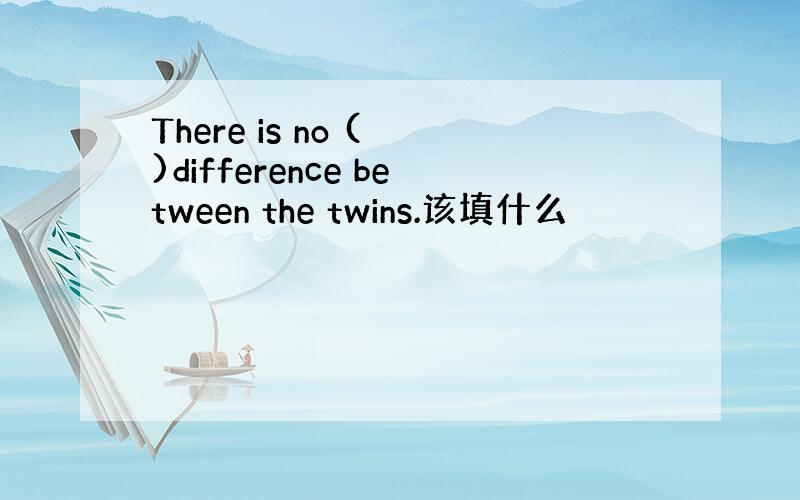 There is no ( )difference between the twins.该填什么