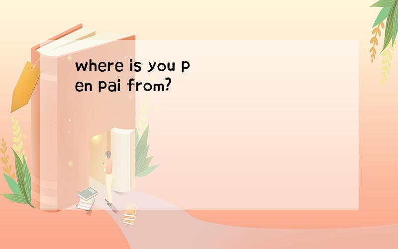 where is you pen pai from?