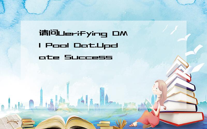 请问Uerifying DMI Pool Dat.Update Success